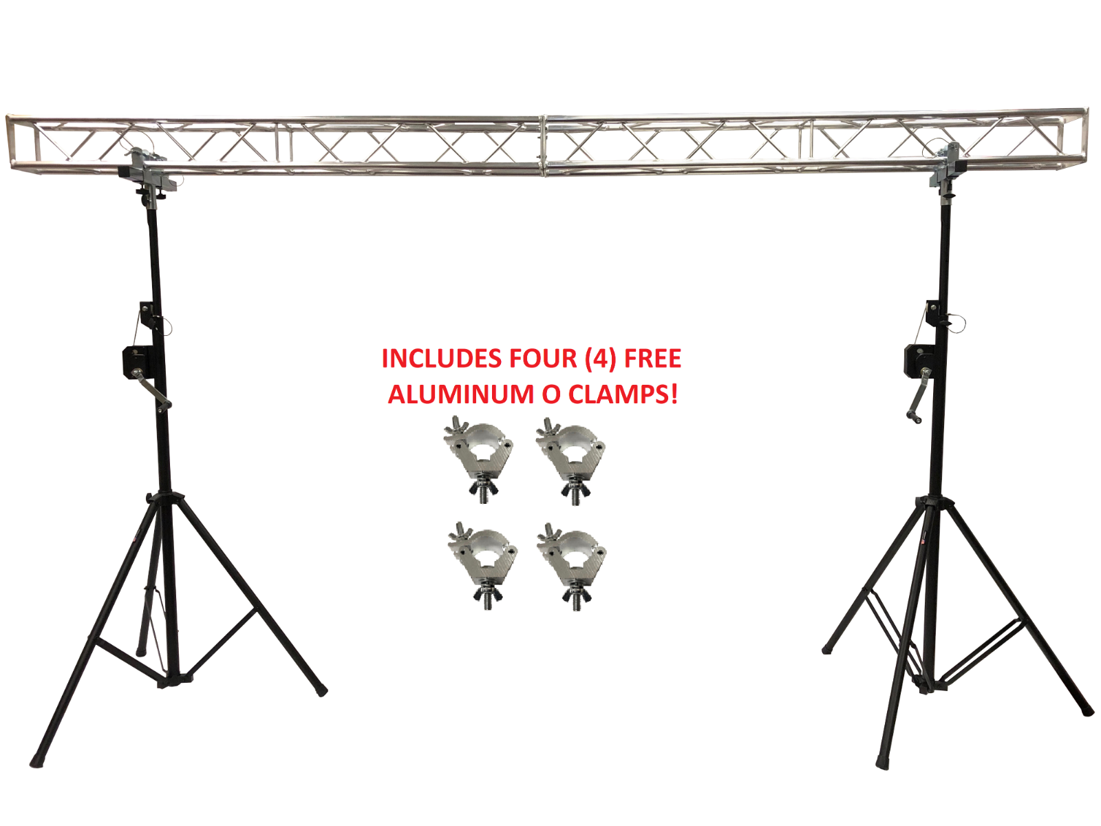 13' Wide W/10' Crank Stands Square Aluminum Trussing Mobile DJ Lighting System