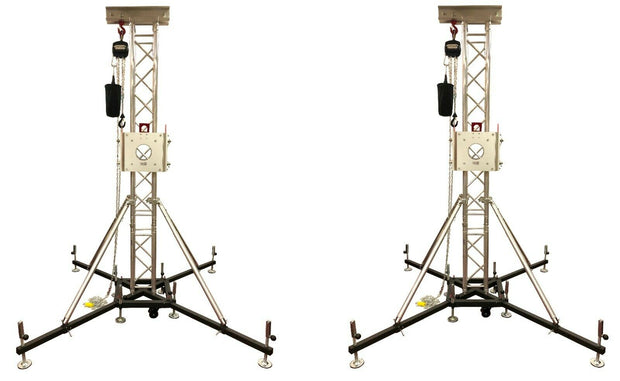 (2) 8.20 Ft. Height Ground Support Truss Lifting Tower Roof System Outriggers