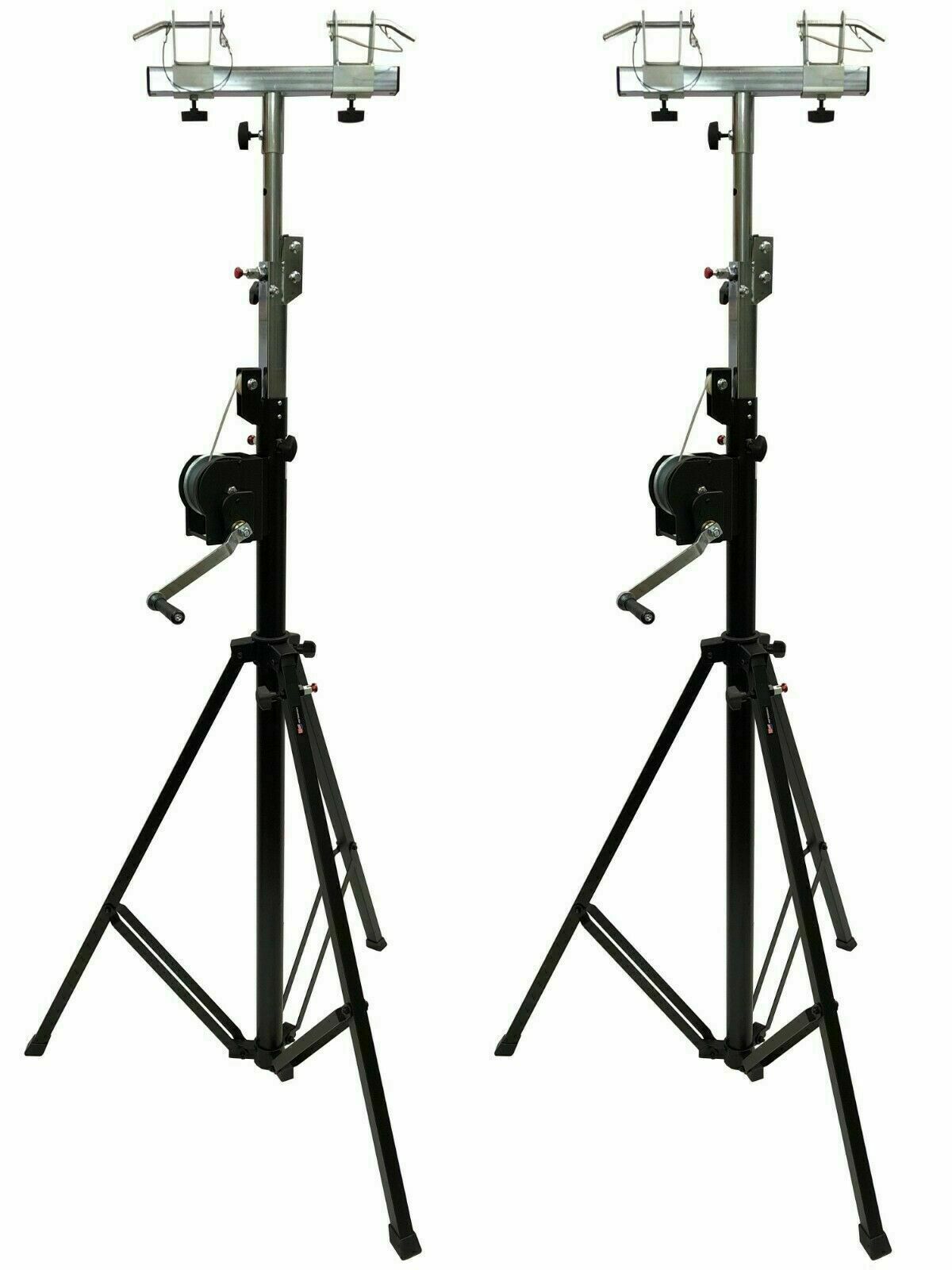 13 ft. Span Black Bolted 300mm x 300mm Aluminum Truss Two 14ft. Crank Up Stands